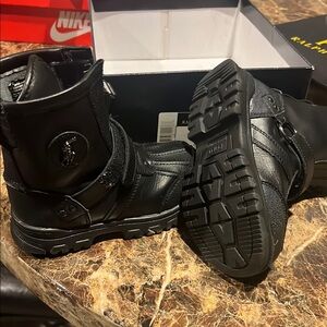Polo by Ralph Lauren Black Tactical Boots with Rugged Outsole